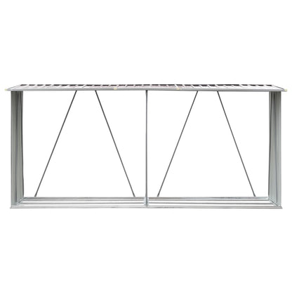 Brennholzlager Verzinkter Stahl 330X84X152 Cm
