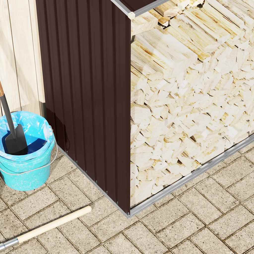 Brennholzlager Verzinkter Stahl 330X84X152 Cm