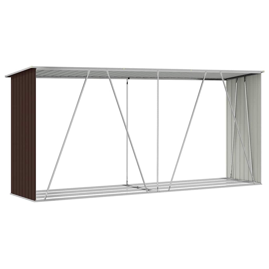 Brennholzlager Verzinkter Stahl 330X84X152 Cm