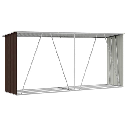 Brennholzlager Verzinkter Stahl 330X84X152 Cm