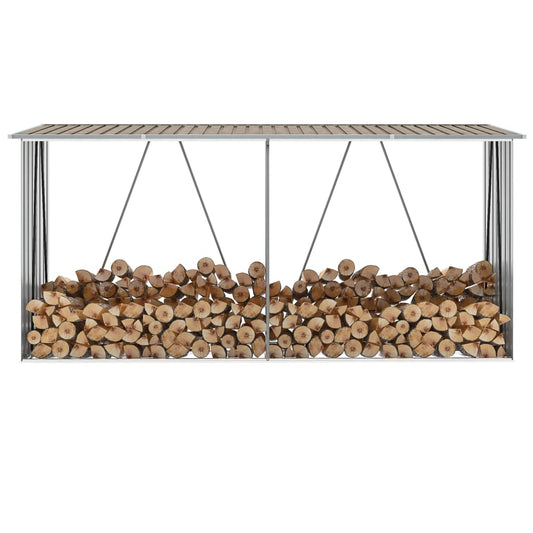 Brennholzlager Verzinkter Stahl 330X84X152 Cm