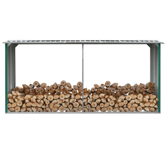 Brennholzlager Verzinkter Stahl 330 X 92 X 153 Cm