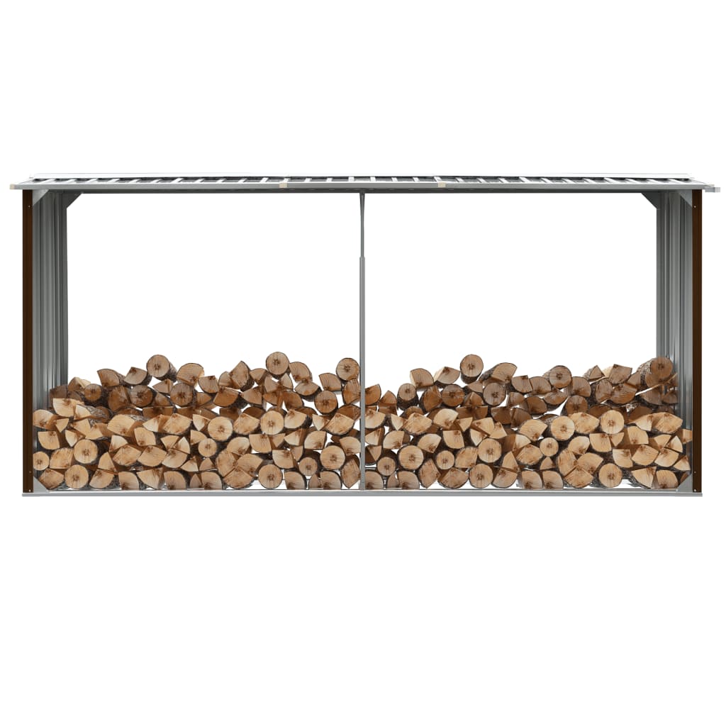 Brennholzlager Verzinkter Stahl 330 X 92 X 153 Cm