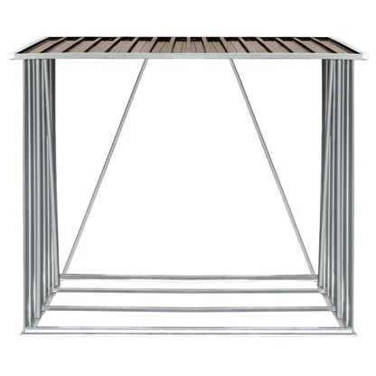 Brennholzlager Verzinkter Stahl 163 X 83 X 154 Cm