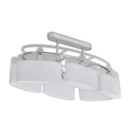 Deckenlampe Mit Ellipsenförmigen Glasschirmen 2 Stk. E14