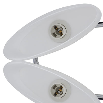 Deckenlampe Mit Ellipsenförmigen Glasschirmen 2 Stk. E14