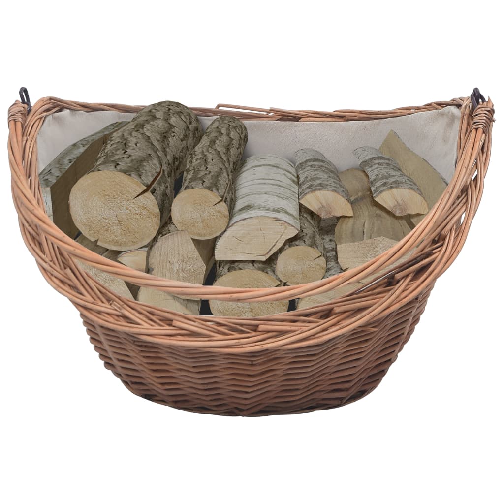 Holzkorb Mit Tragegriff 60 X 44 X 55 Cm Natur Weide