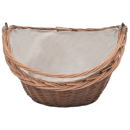 Holzkorb Mit Tragegriff 60 X 44 X 55 Cm Natur Weide