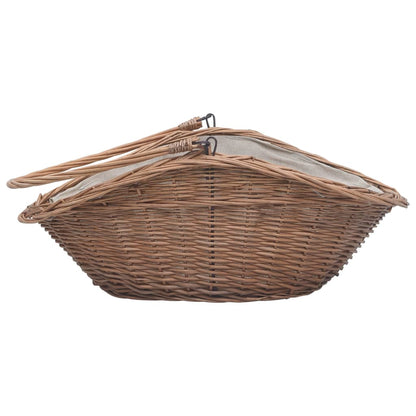 Holzkorb Mit Tragegriff 60 X 44 X 55 Cm Natur Weide