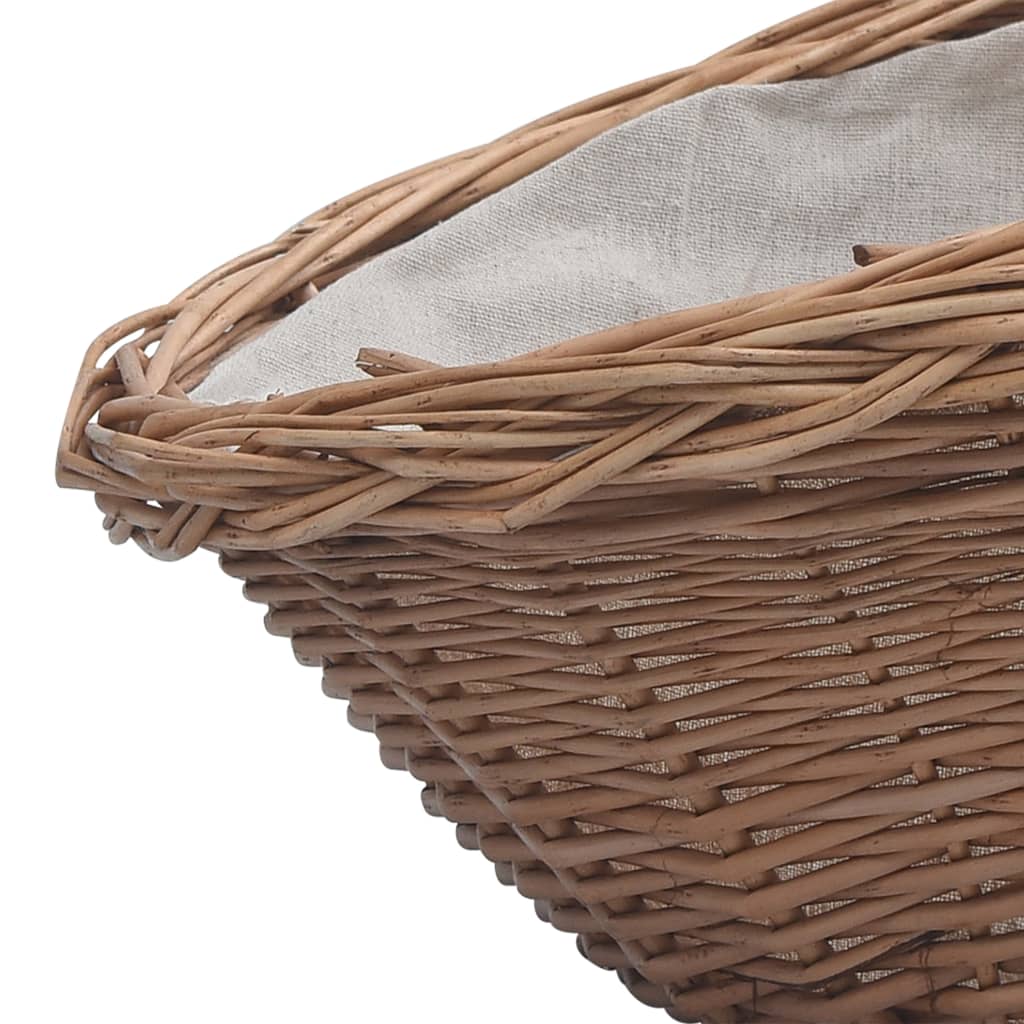 Holzkorb Mit Tragegriff 60 X 44 X 55 Cm Natur Weide
