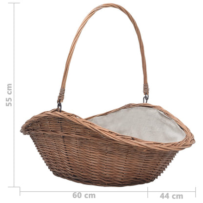 Holzkorb Mit Tragegriff 60 X 44 X 55 Cm Natur Weide
