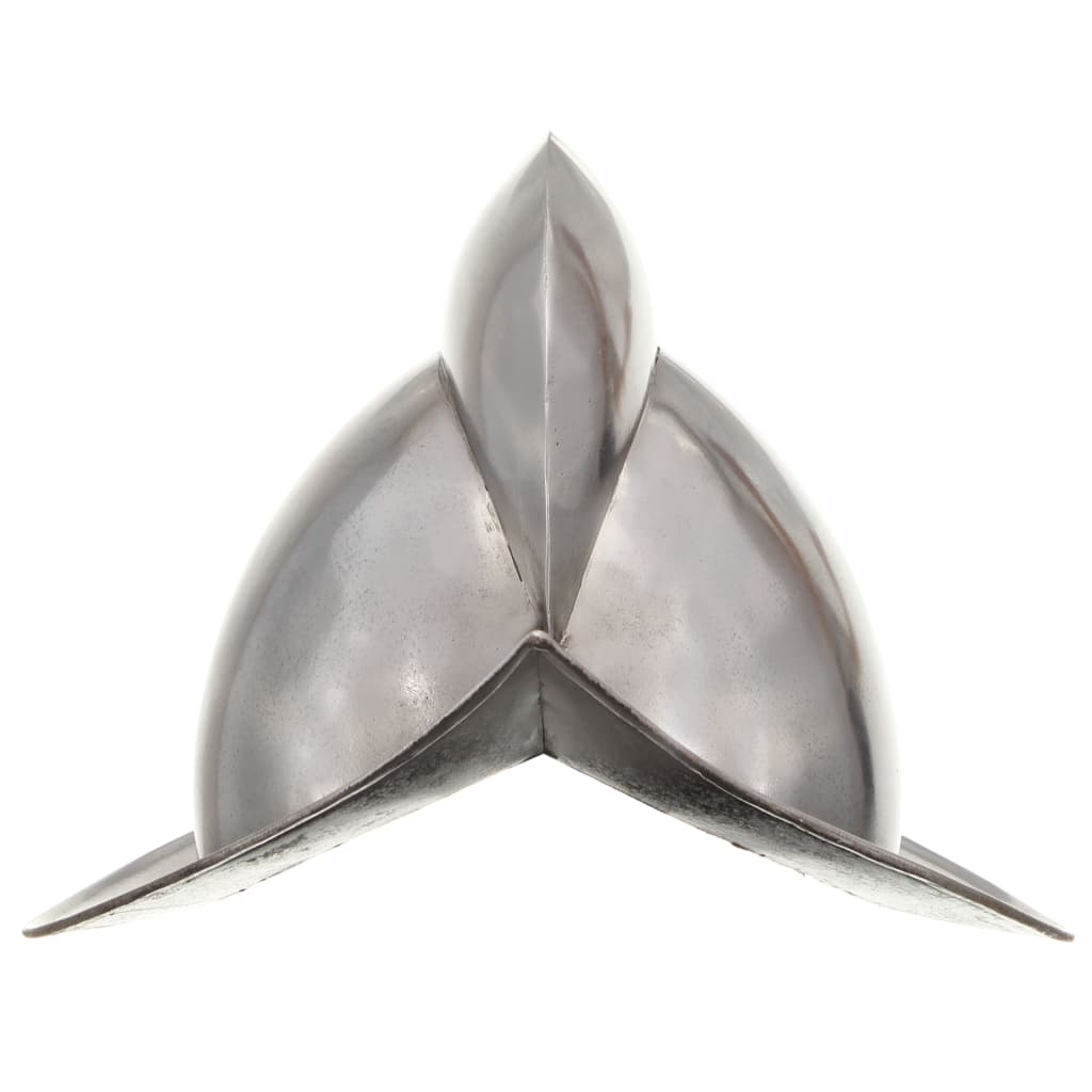 Mittelalterlicher Ritterhelm Antik Replik Larp Silbern Stahl