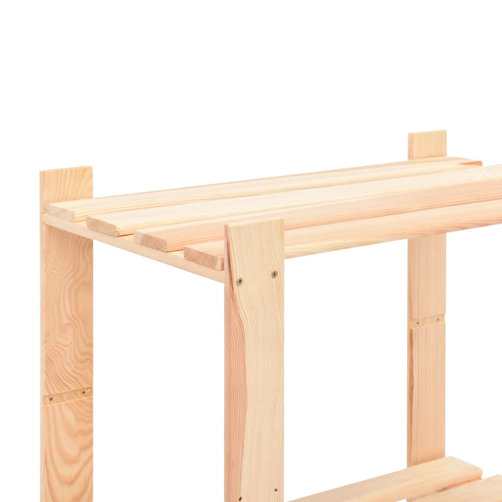 Lagerregale 3 Böden 2 Stk. 60X38X90Cm Massivholz Kiefer 150Kg