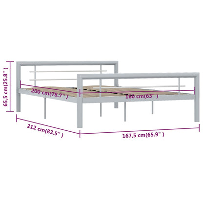 Bettgestell Metall 160 × 200 Cm