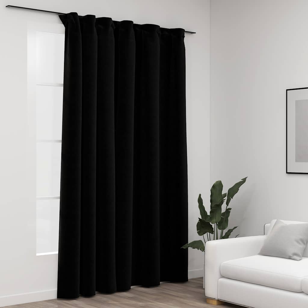 Verdunkelungsvorhang Mit Haken Leinenoptik 290X245 Cm