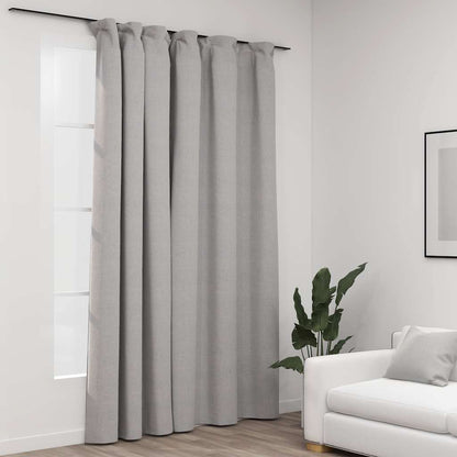Verdunkelungsvorhang Mit Haken Leinenoptik 290X245 Cm