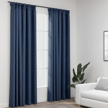 Verdunkelungsvorhänge Haken Leinenoptik 2Stk. 140X245Cm