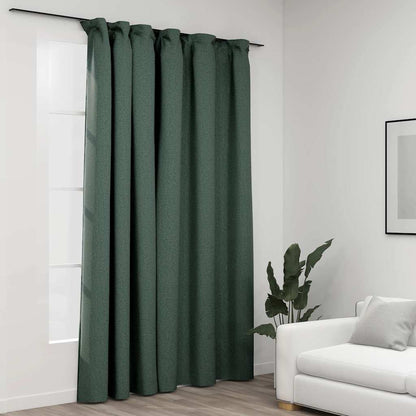 Verdunkelungsvorhang Mit Haken Leinenoptik 290X245 Cm