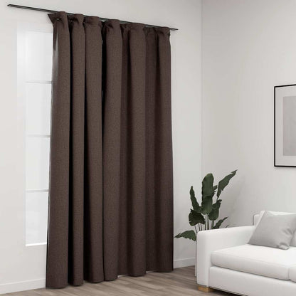 Verdunkelungsvorhang Mit Haken Leinenoptik 290X245 Cm