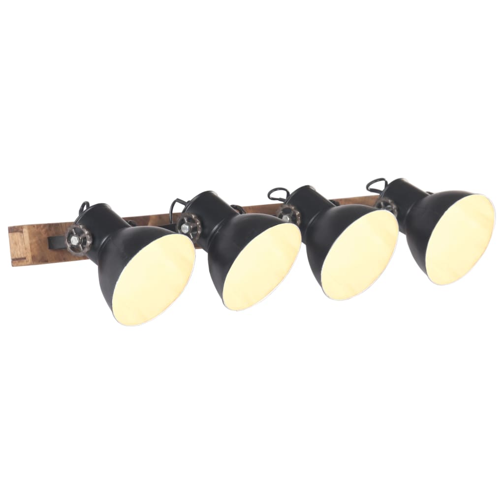 Wandlampe Industriestil 45X25 Cm E27 Schwarz