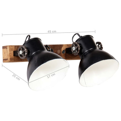 Wandlampe Industriestil 45X25 Cm E27 Schwarz