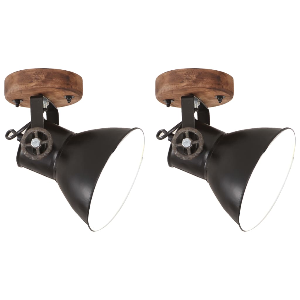 Wandlampe Industriestil 45X25 Cm E27 Schwarz