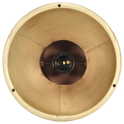 Deckenlampe Industriestil Messing E27 Mangoholz Dunkelbraun