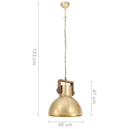 Hängelampe Industriestil 25 W Rund 40 Cm E27 Messing