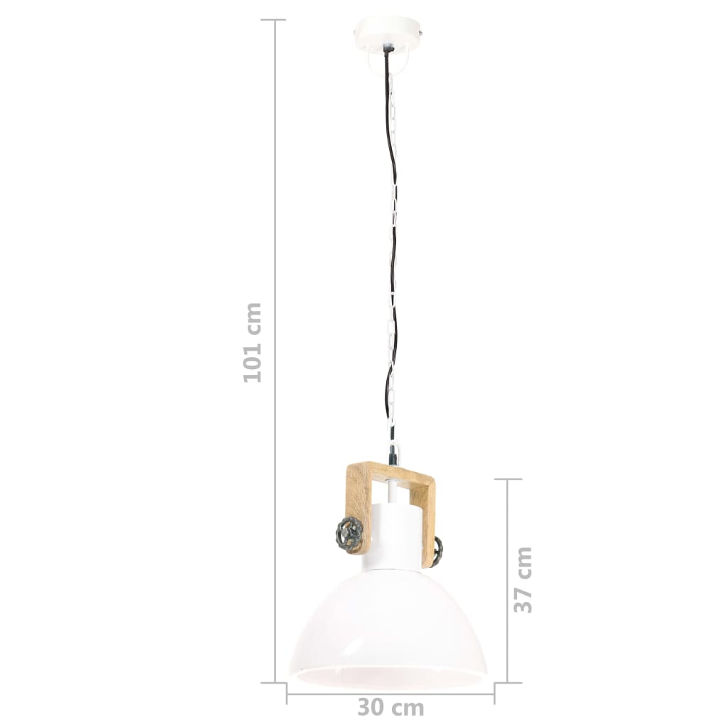 Hängelampe Industriestil 25 W Rund 30 Cm E27 Weiß