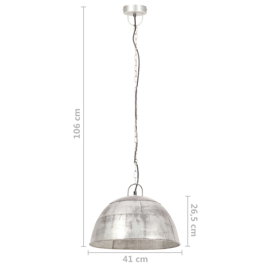 Hängelampe Vintage Industriestil 25 W N Rund 41 Cm E27 Silber
