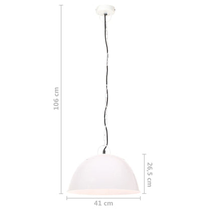 Hängelampe Vintage Industriestil 25 W Rund 41 Cm E27 Weiß