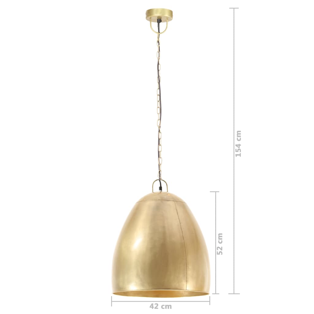 Hängelampe Industriestil 25 W Rund 42 Cm E27 Messing