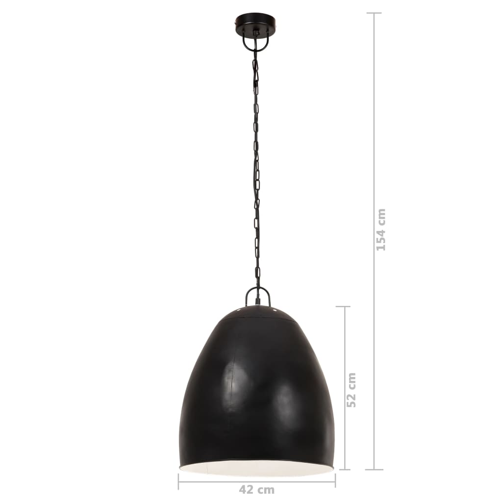 Hängelampe Industriestil 25 W Rund 42 Cm E27 Schwarz
