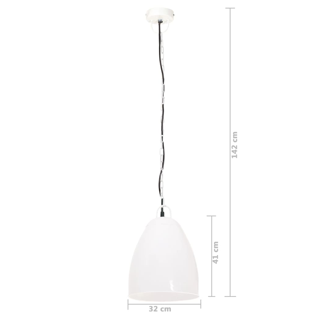 Hängelampe Industriestil 25 W Rund 32 Cm E27 Weiß