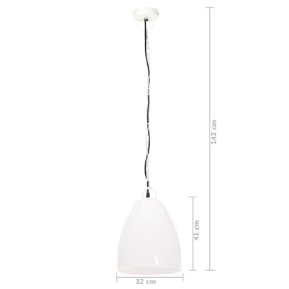 Hängelampe Industriestil 25 W Rund 32 Cm E27 Weiß