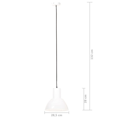 Hängelampe 25 W Rund 28,5 Cm E27 Weiß