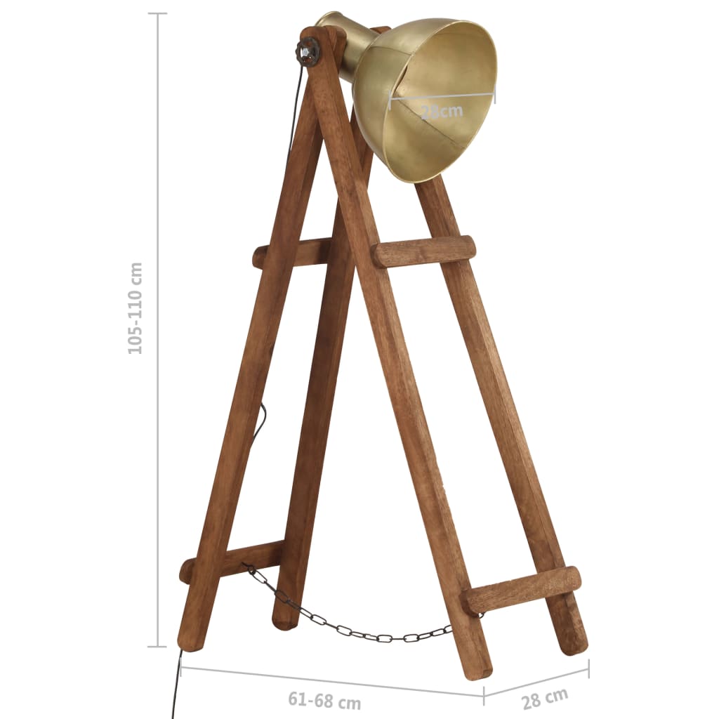 Stehlampe E27 Mango Massivholz