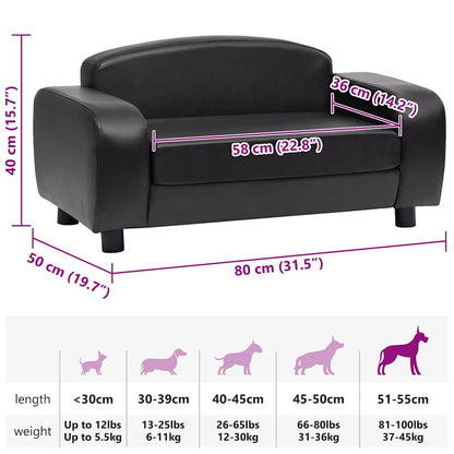 Hundesofa 80X50X40 Cm Kunstleder
