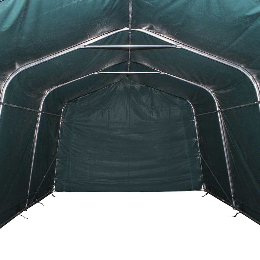 Weidezelt Pvc 550 G/M² 3,3×8 M Dunkelgrün
