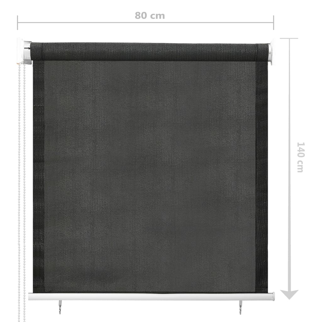 Außenrollo 80X140 Cm Anthrazit Blau