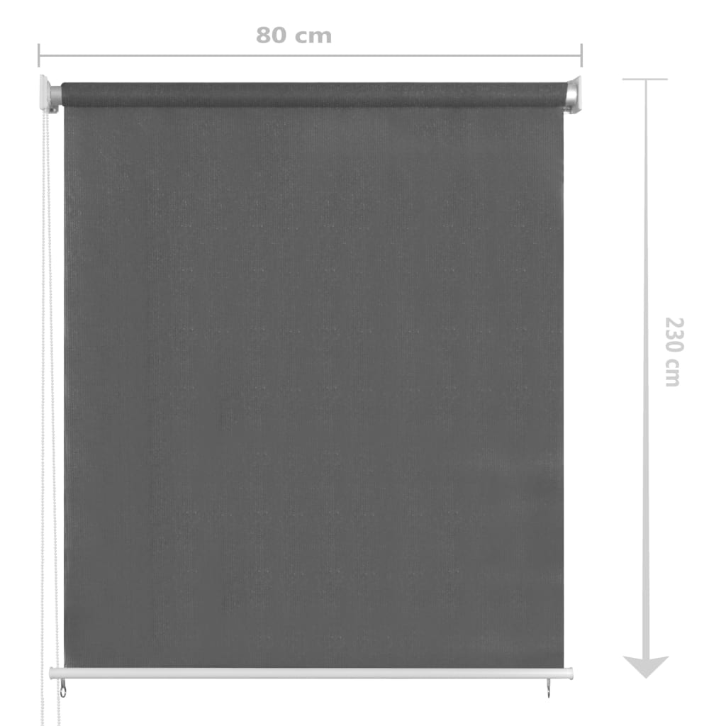 Außenrollo 80X230 Cm Anthrazit Hellgrau