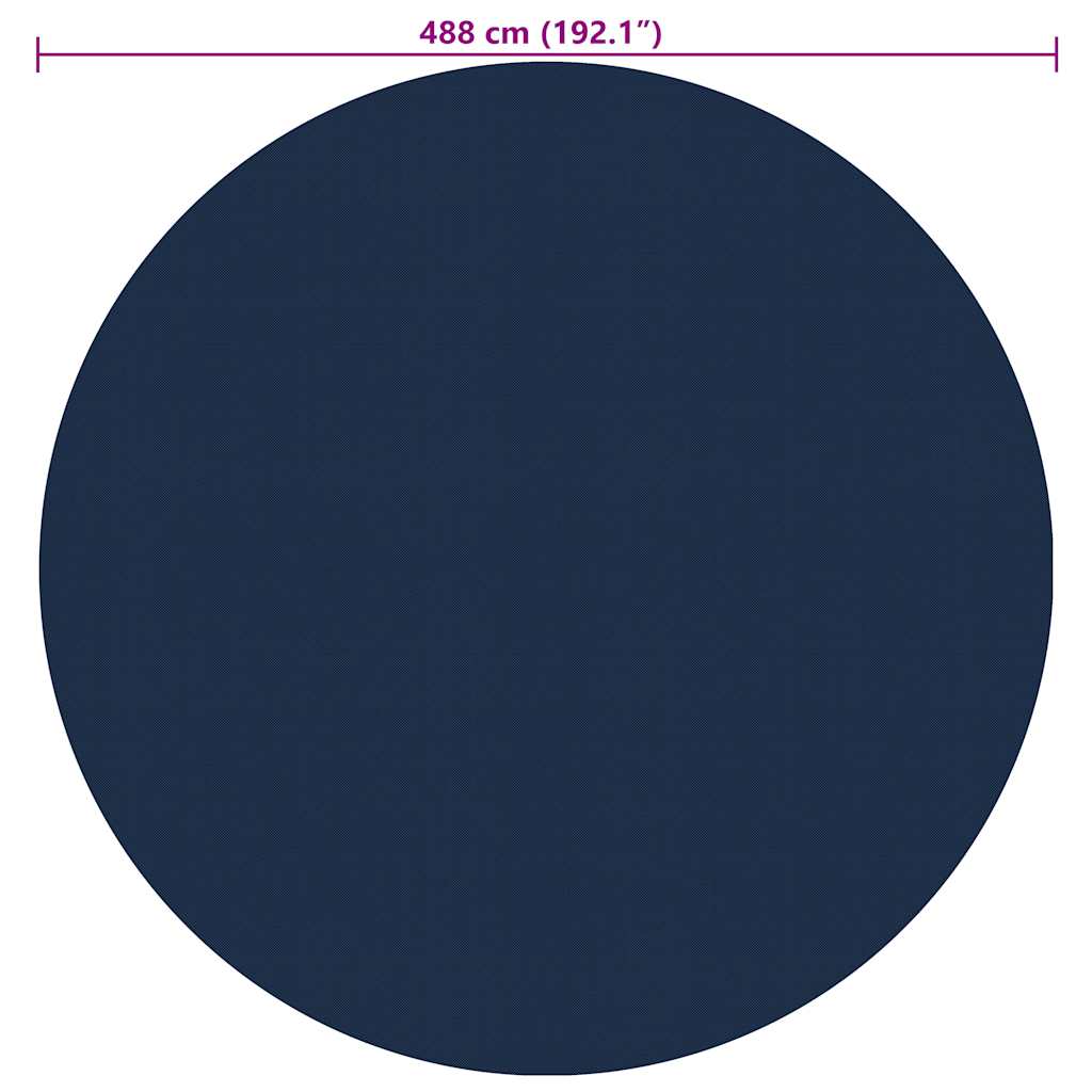 Treibende Pool-Solarplane Pe 488 Cm Schwarz Und Blau