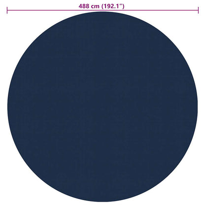 Treibende Pool-Solarplane Pe 488 Cm Schwarz Und Blau
