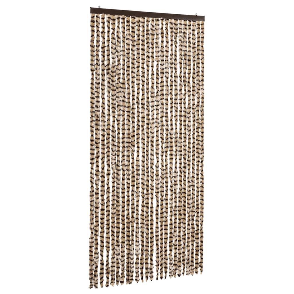 Insektenschutz-Vorhang Chenille Beige Und Braun