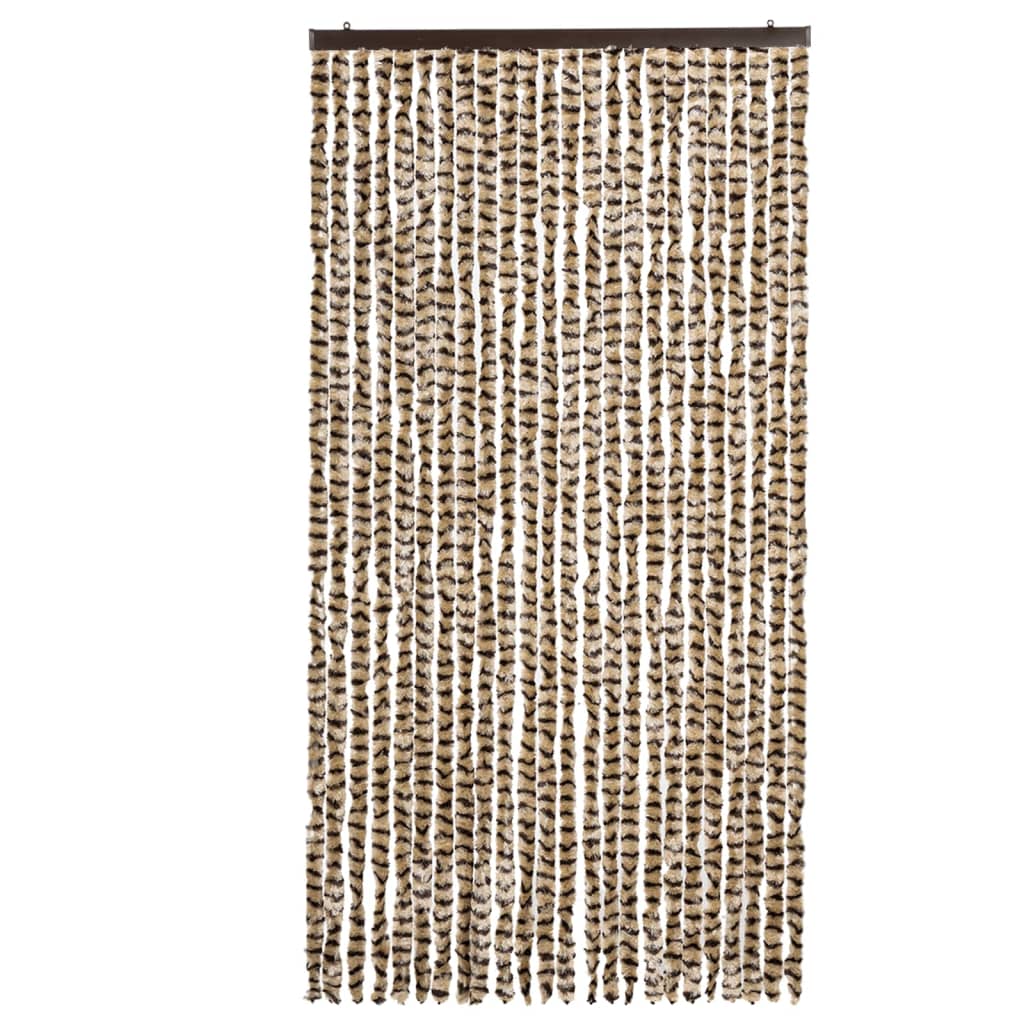 Insektenschutz-Vorhang Chenille Beige Und Braun