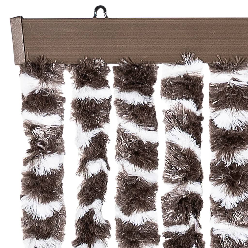 Insektenschutz-Vorhang Chenille Braun Und Weiß
