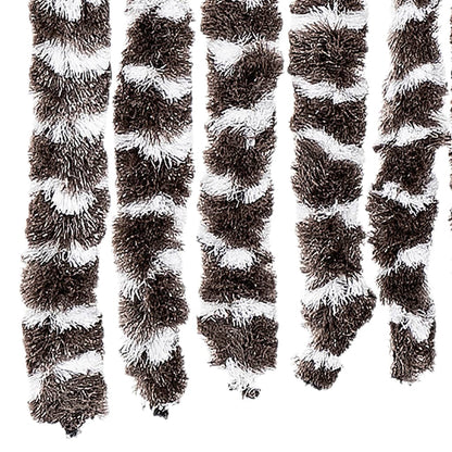 Insektenschutz-Vorhang Chenille Braun Und Weiß