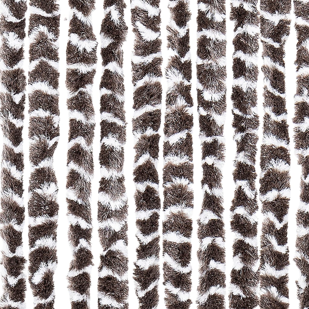 Insektenschutz-Vorhang Chenille Braun Und Weiß
