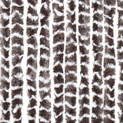 Insektenschutz-Vorhang Chenille Braun Und Weiß