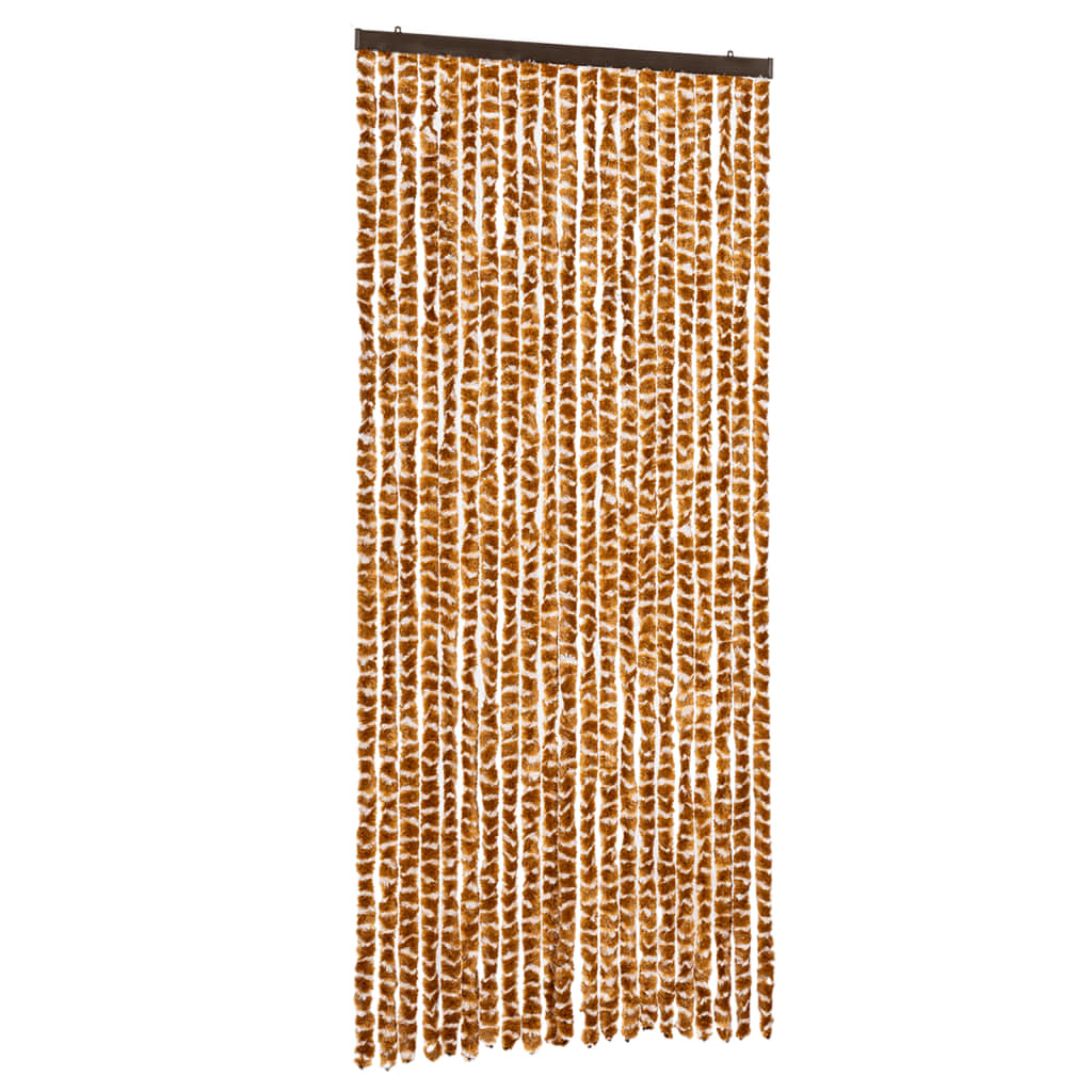 Insektenschutz-Vorhang Chenille Ocker Und Weiß